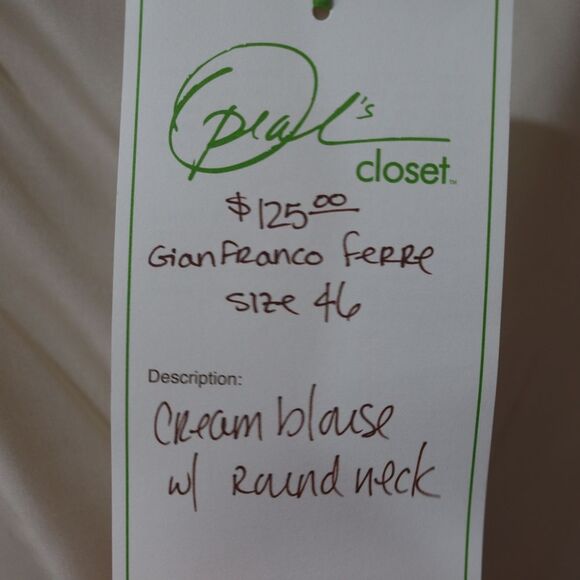 GianFranco Ferre Oprah Winfrey Owned Round Neck Long Sleeve Blouse LG 46 - Picture 15 of 16